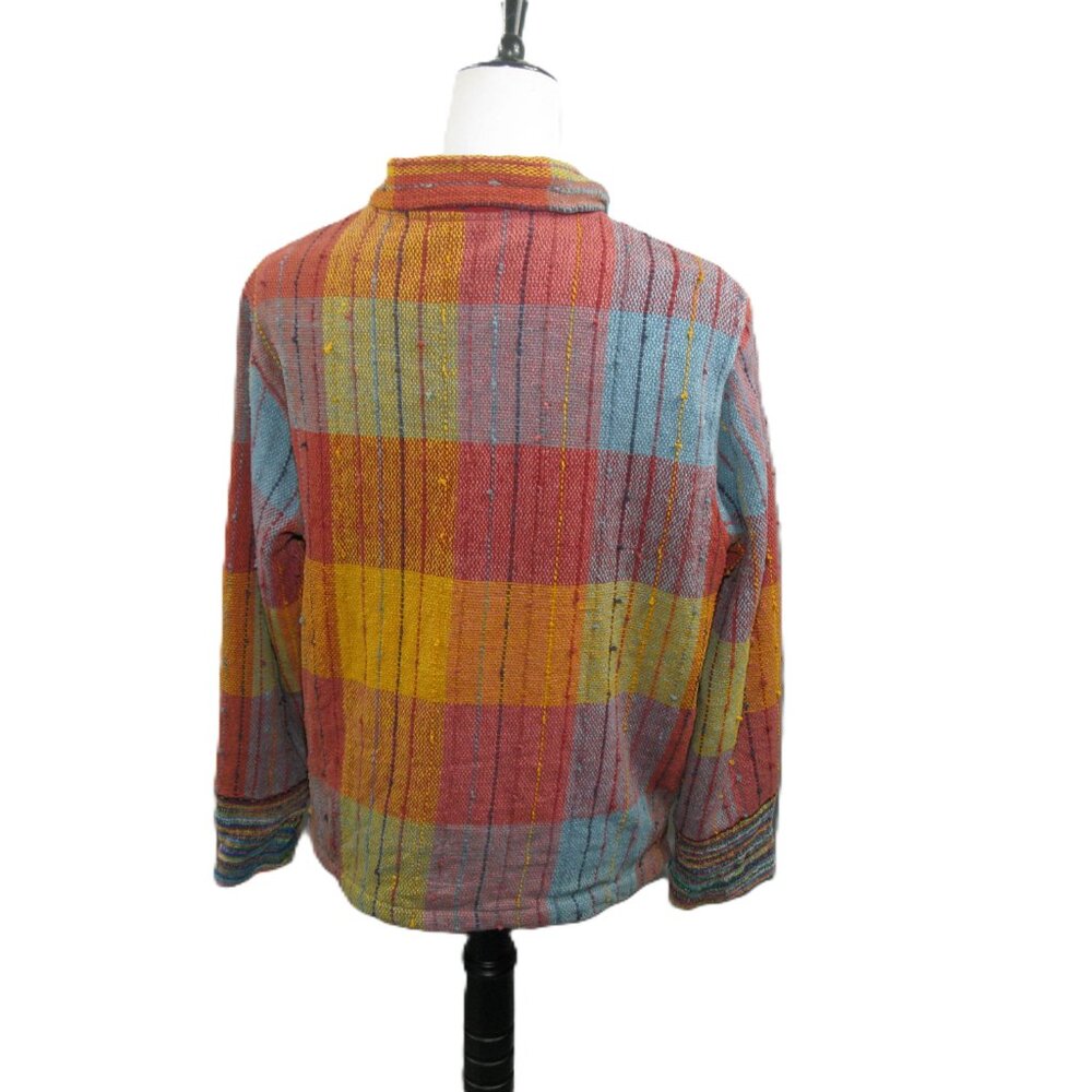 Travelsmith Colorful Boho Button Front Blazer Siz… - image 5